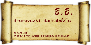 Brunovszki Barnabás névjegykártya